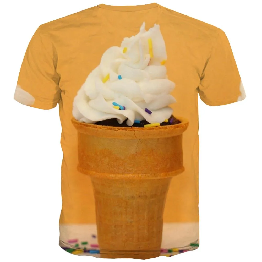 Sweet T shirts Men Gourmet Tshirt Anime Icecream Tshirt Printed Colourful Tshirts Novelty