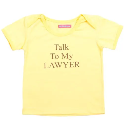 Talk To My Lawyer Short Sleeve Baby T-Shirt