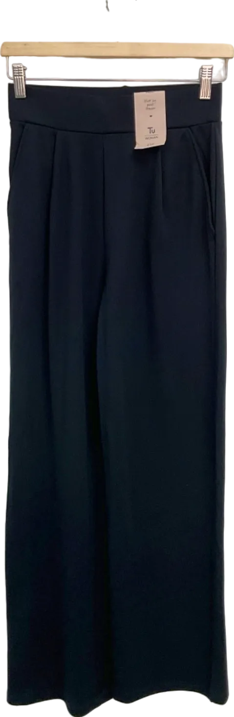 Tu Black Wide Leg Ponte Trouser UK 8