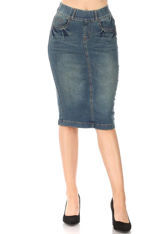 Turin Vintage Denim Skirt