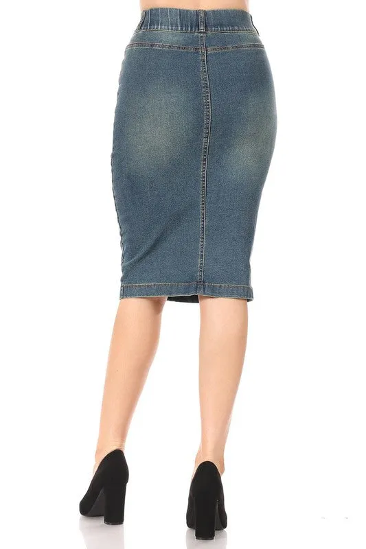 Turin Vintage Denim Skirt