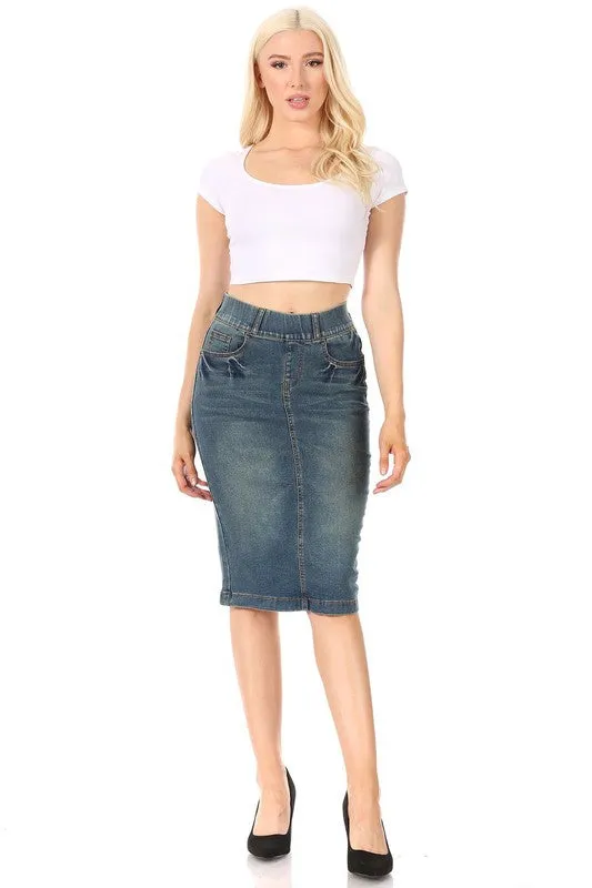 Turin Vintage Denim Skirt