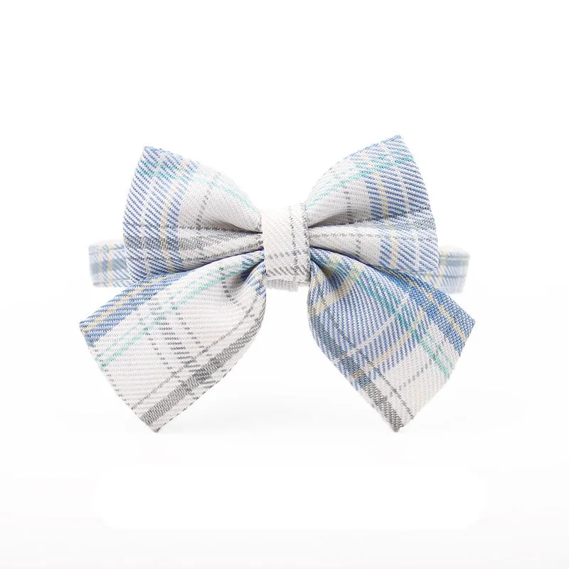 Uniform Plaid Cat Collar Bowtie