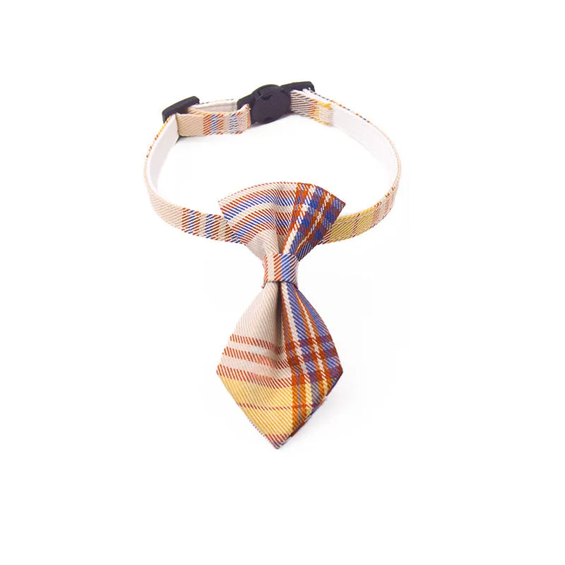 Uniform Plaid Cat Collar Bowtie