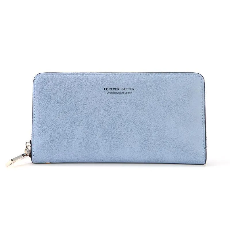 Versatile Leather Long Wallet Handbag for Women