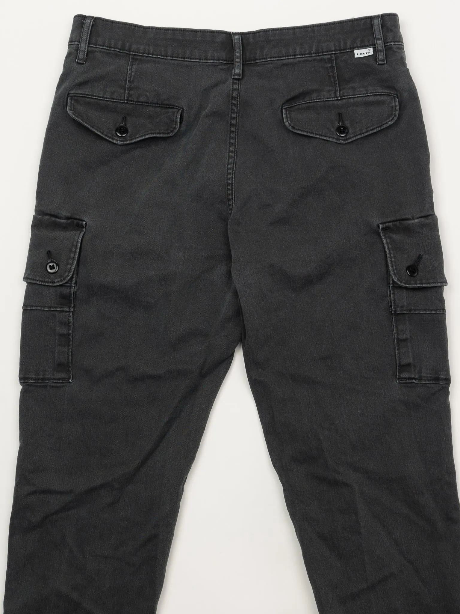 Vintage Washed Black Levi Cargo Pants (33 x 34)