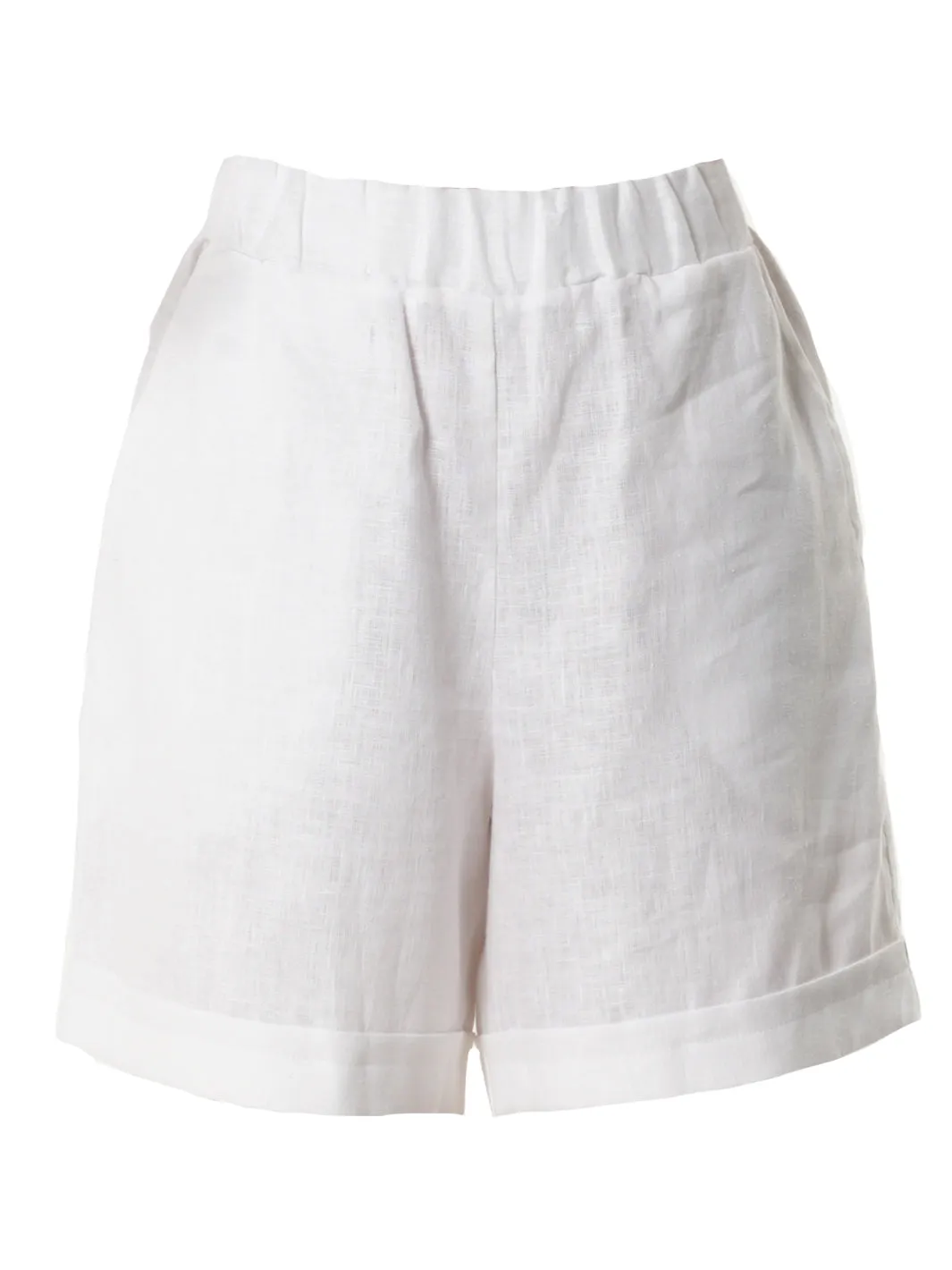 White Linen Shorts