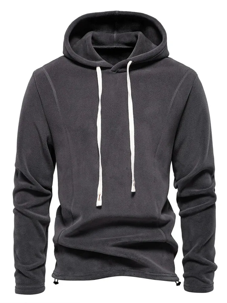 Wiaofellas  -  Autumn Winter New Fashion Hoodie Men's Half Zipper Stand Collar Long Sleeved Hoodie Male Trendy and Versatile Fleece Top