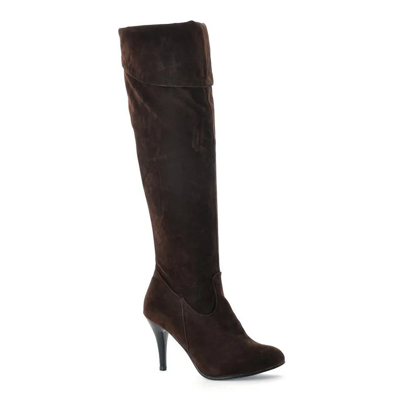 Women stiletto high heel solid color over the knee boots