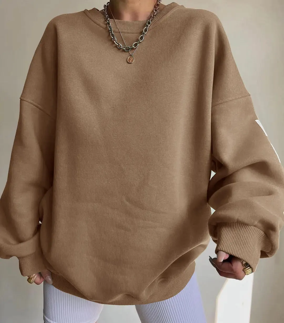 Women's Casual Fashion Print Thickened Versatile Sweatshirt