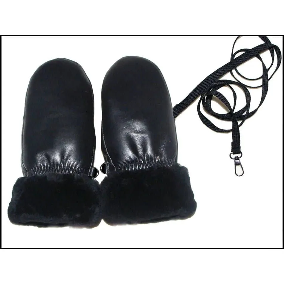 Women's Genuine Leather Sheepskin Mittens - Warm & Stylish Winter Gloves