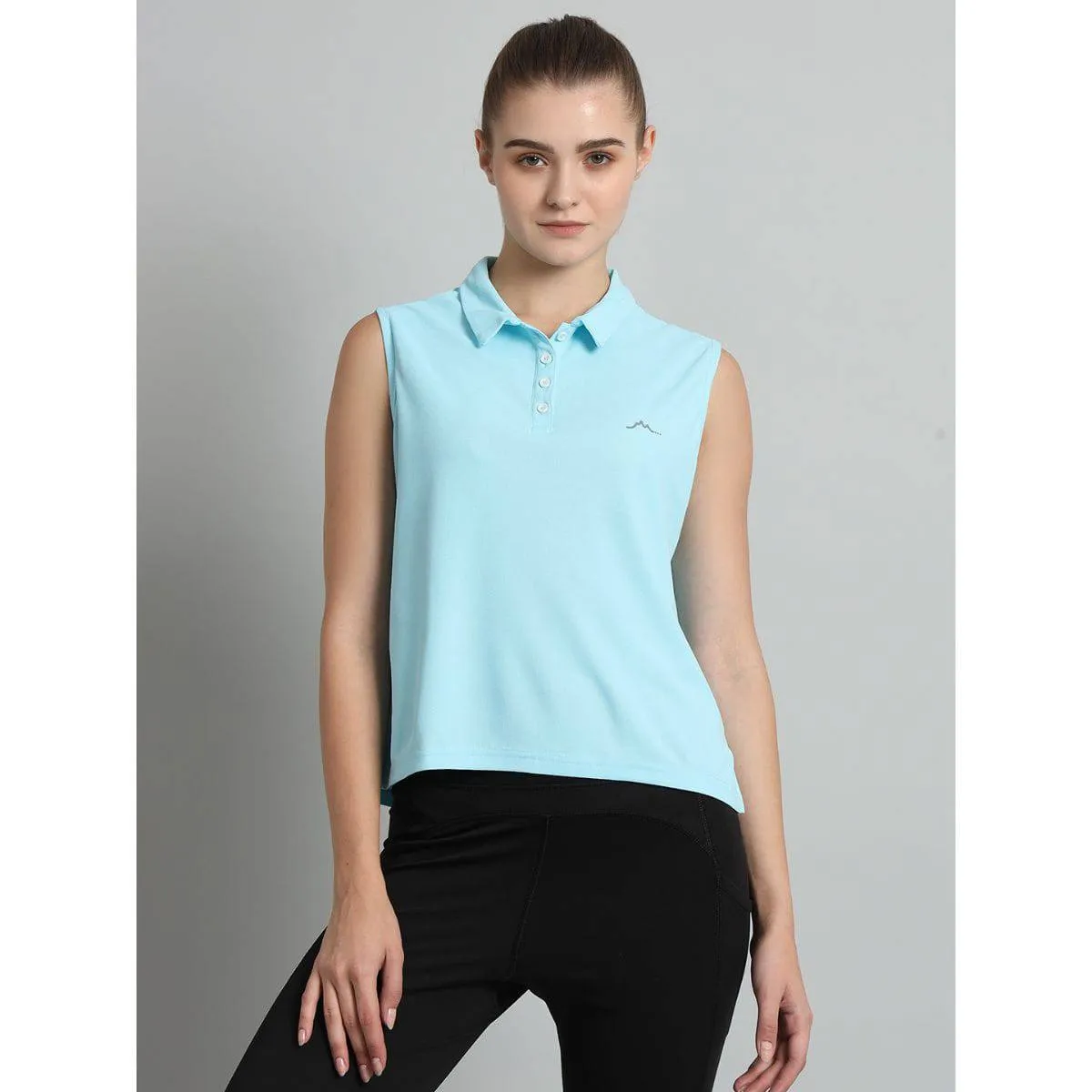 Women's Sleeveless Outdoor Polo - Sky Serenity