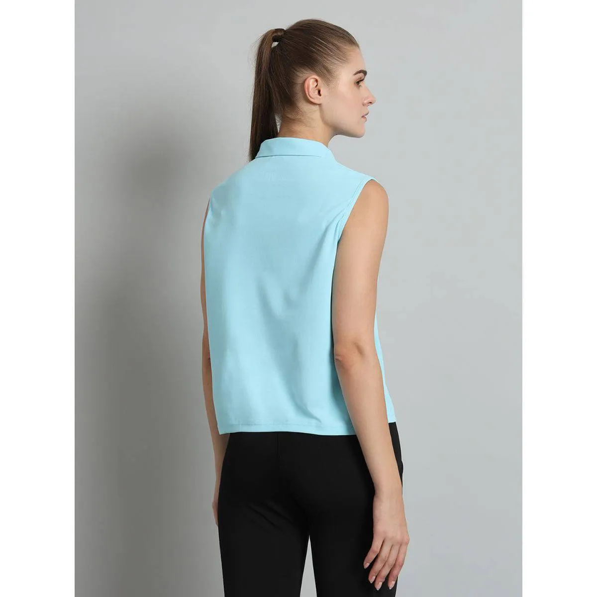 Women's Sleeveless Outdoor Polo - Sky Serenity