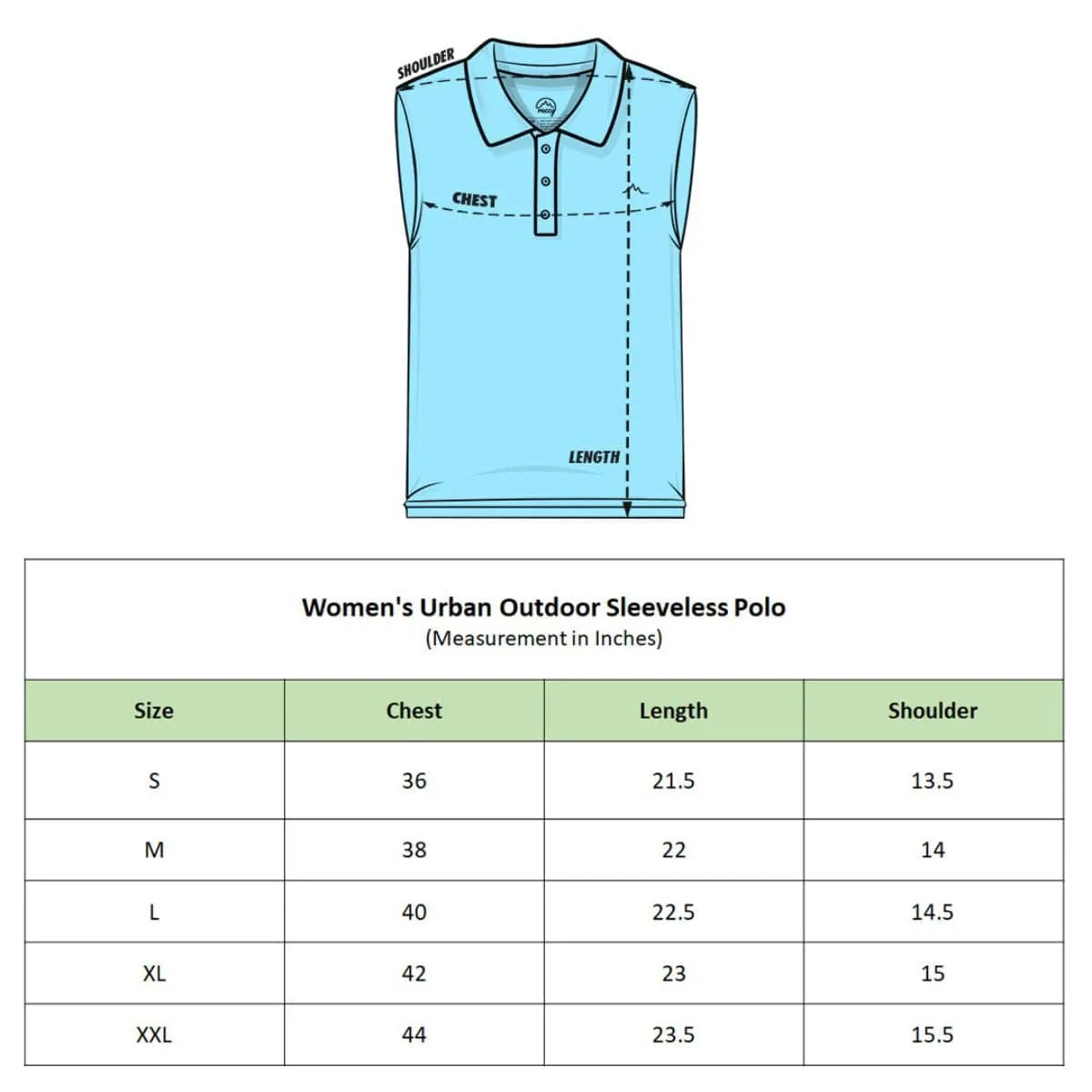 Women's Sleeveless Outdoor Polo - Sky Serenity