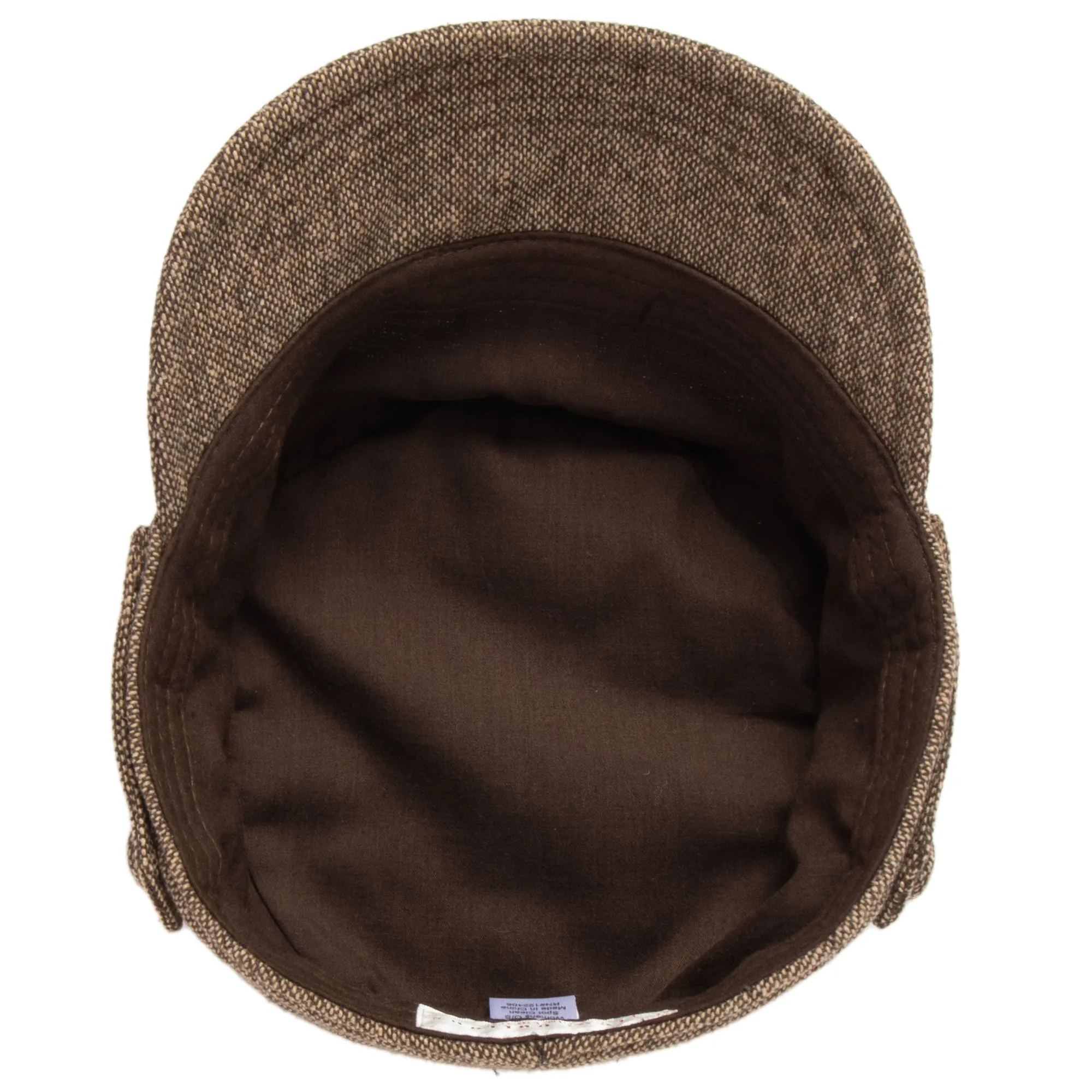 Women's Speckled Tweed Cap with Side Button