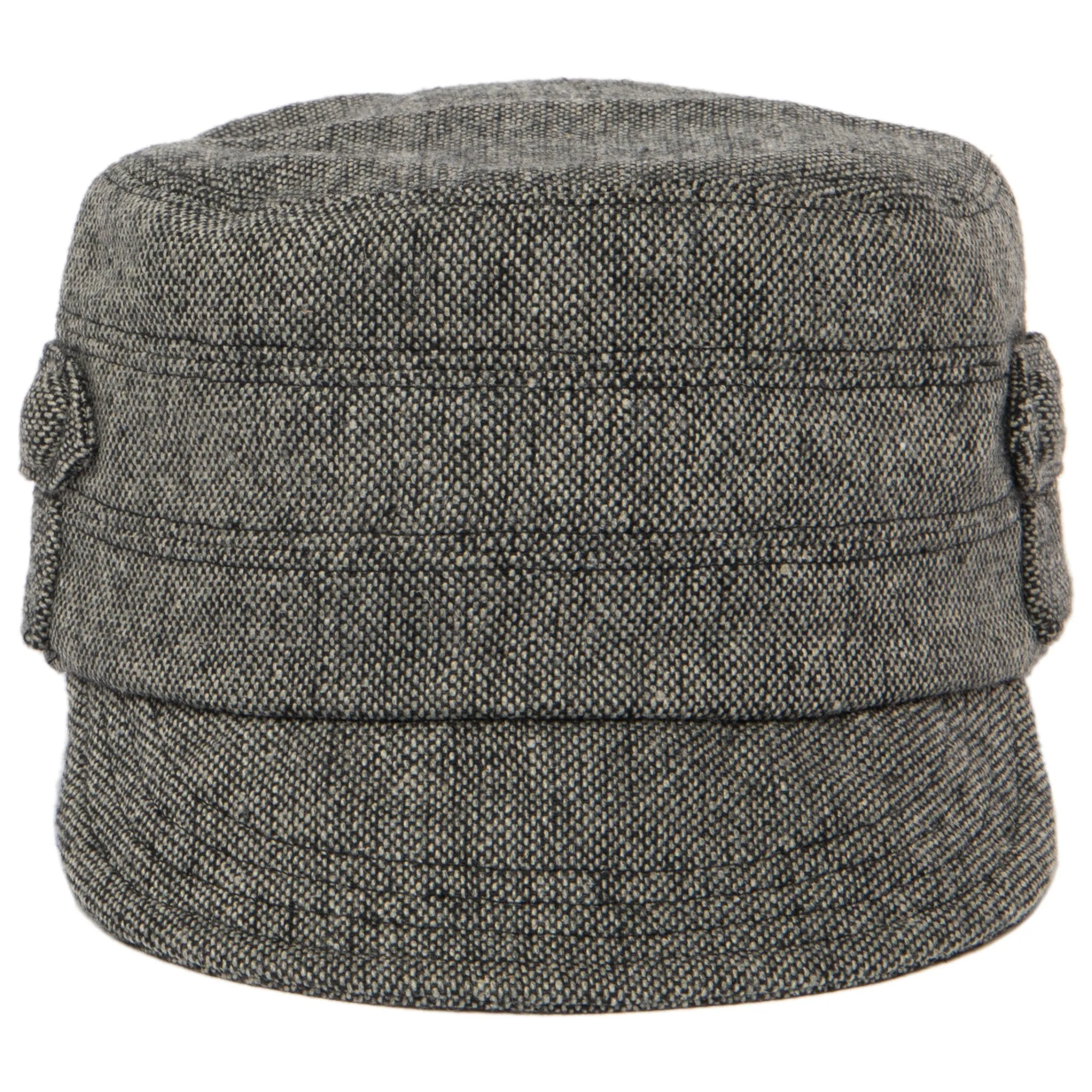 Women's Speckled Tweed Cap with Side Button