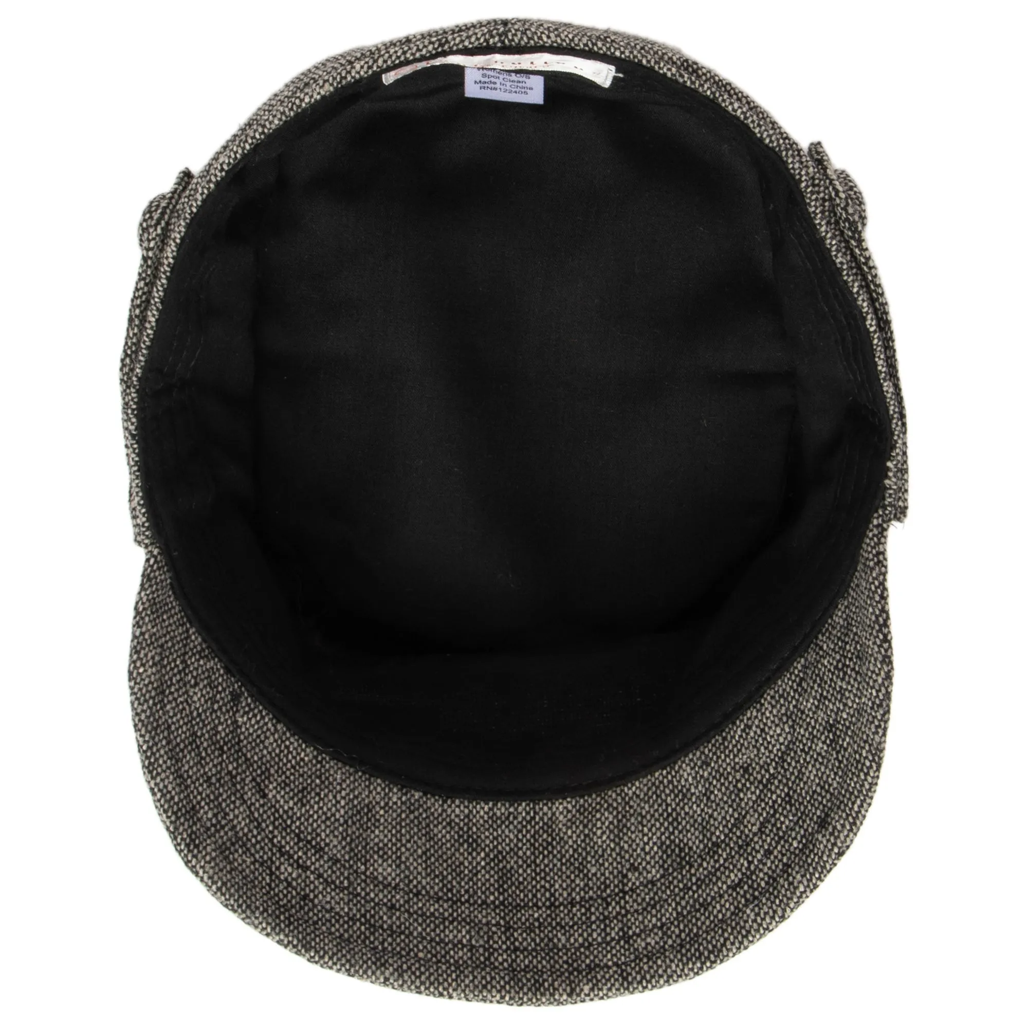 Women's Speckled Tweed Cap with Side Button