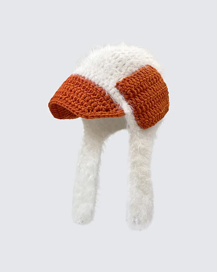 Wool Knit Patchwork Duckbill Cold Hat