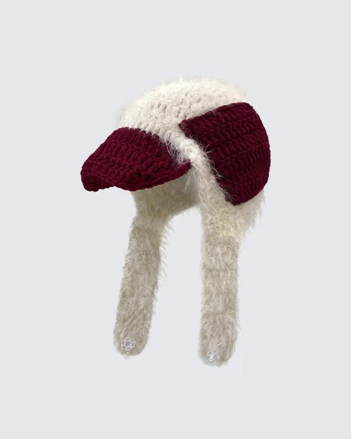 Wool Knit Patchwork Duckbill Cold Hat