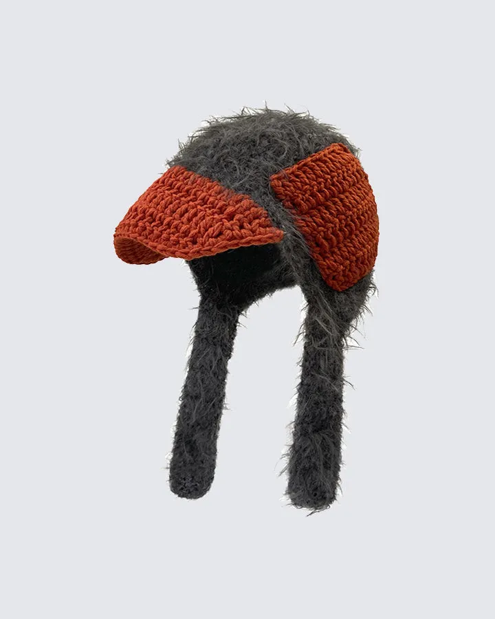 Wool Knit Patchwork Duckbill Cold Hat