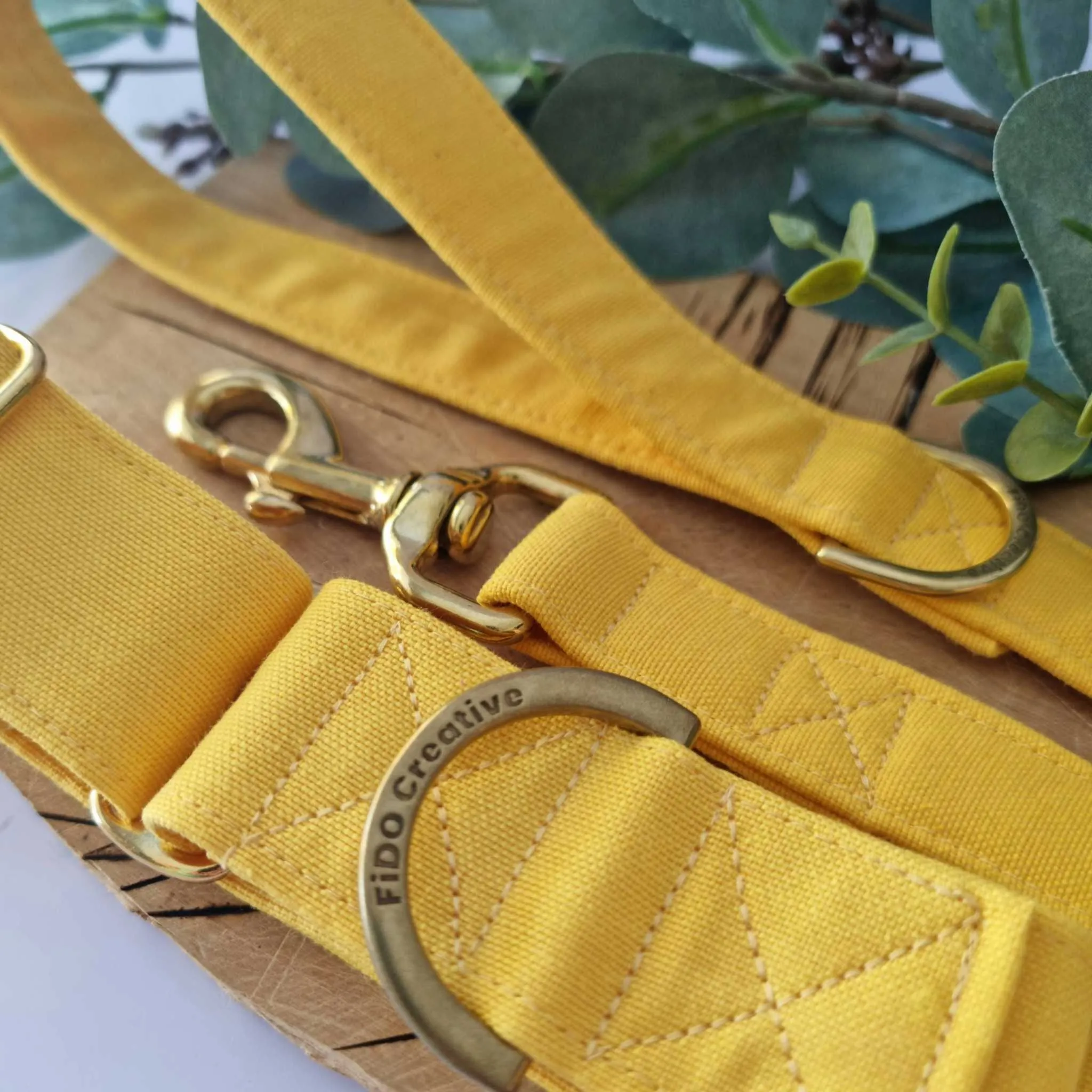 Yellow martingale collar - water resistant