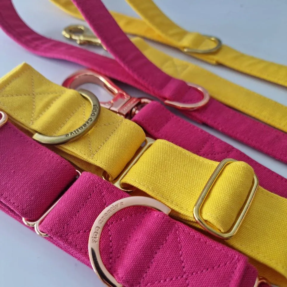 Yellow martingale collar - water resistant