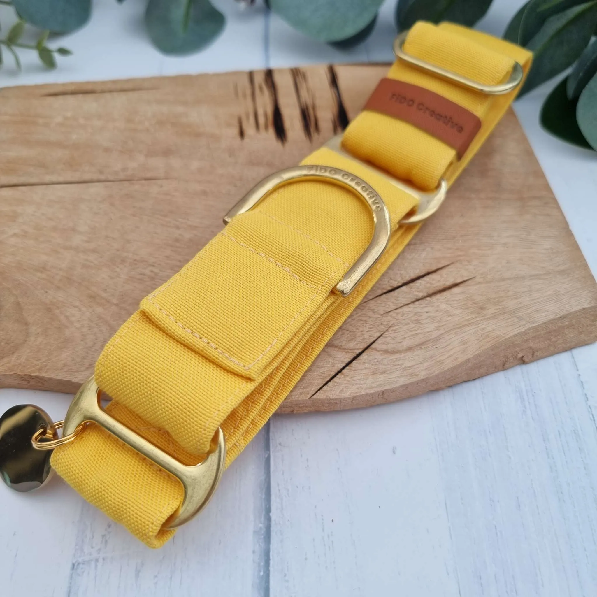 Yellow martingale collar - water resistant